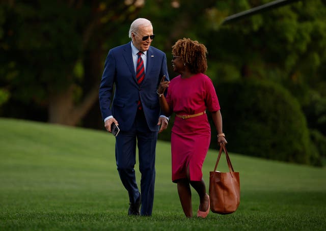 <p>Biden’s frailty has Democrats scrambling to rebrand - or jump ship like Karine Jean-Pierre who has said she is leaving Demoratic party</p>