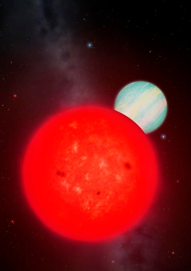 <p>Artwork depicting the exoplanet TOI-6894b around a red dwarf star</p>