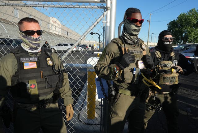 <p>Democrats are pushing Immigration and Customs Enforcement agents to stop using masks during operations, while the Trump administration says the practice is vital for security</p>