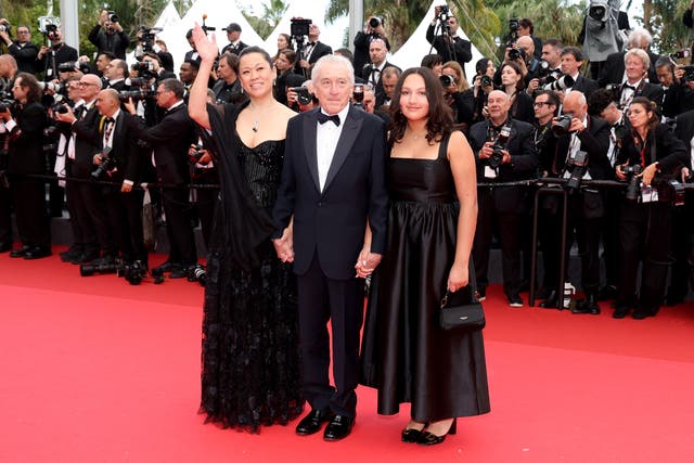 <p>Tiffany Chen, Robert De Niro and his daughter Helen Grace De Niro on Cannes red carpet in May. Actor, 81, has seven children aged two to 57</p>