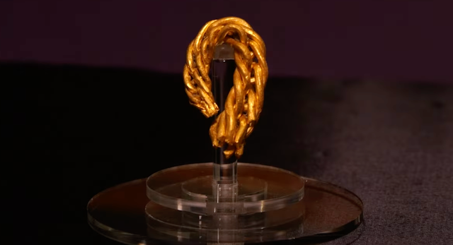 <p>A Viking Age gold arm-ring found on the Isle of Man</p>