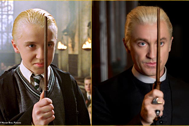 <p>Tom Felton interpretó por primera vez al hijo de Lucius Malfoy cuando tenía 12 años</p>