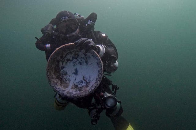 Pottery was recovered from the SS Eagle shipwreck (Graeme Bruce/PA)
