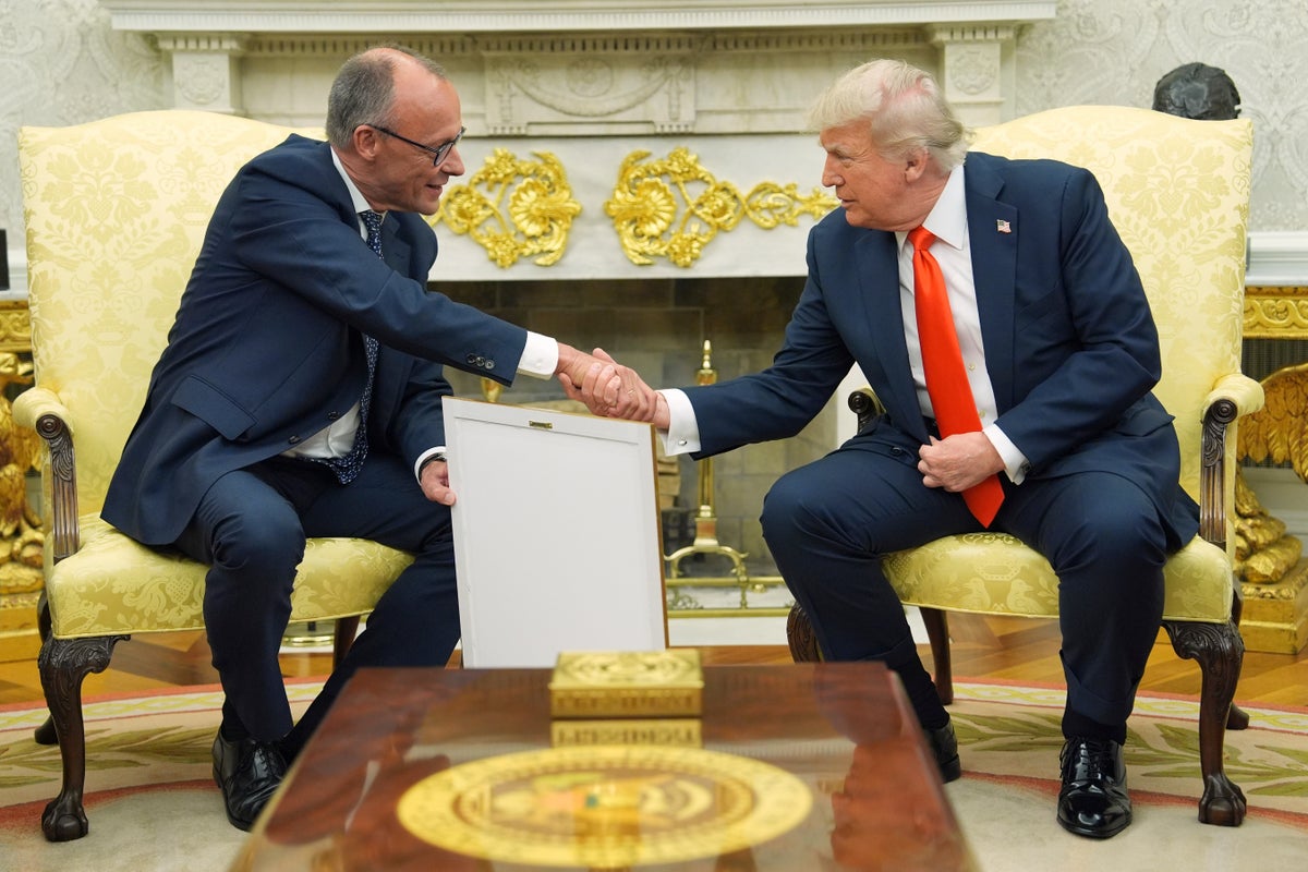 Watch in full: Trump meets German leader in Oval Office