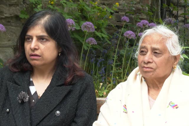 Susan Kohli, pictured with her mother Satinder, said her father was ‘the most crazy, loving person you could meet’. (ITV Central/PA)