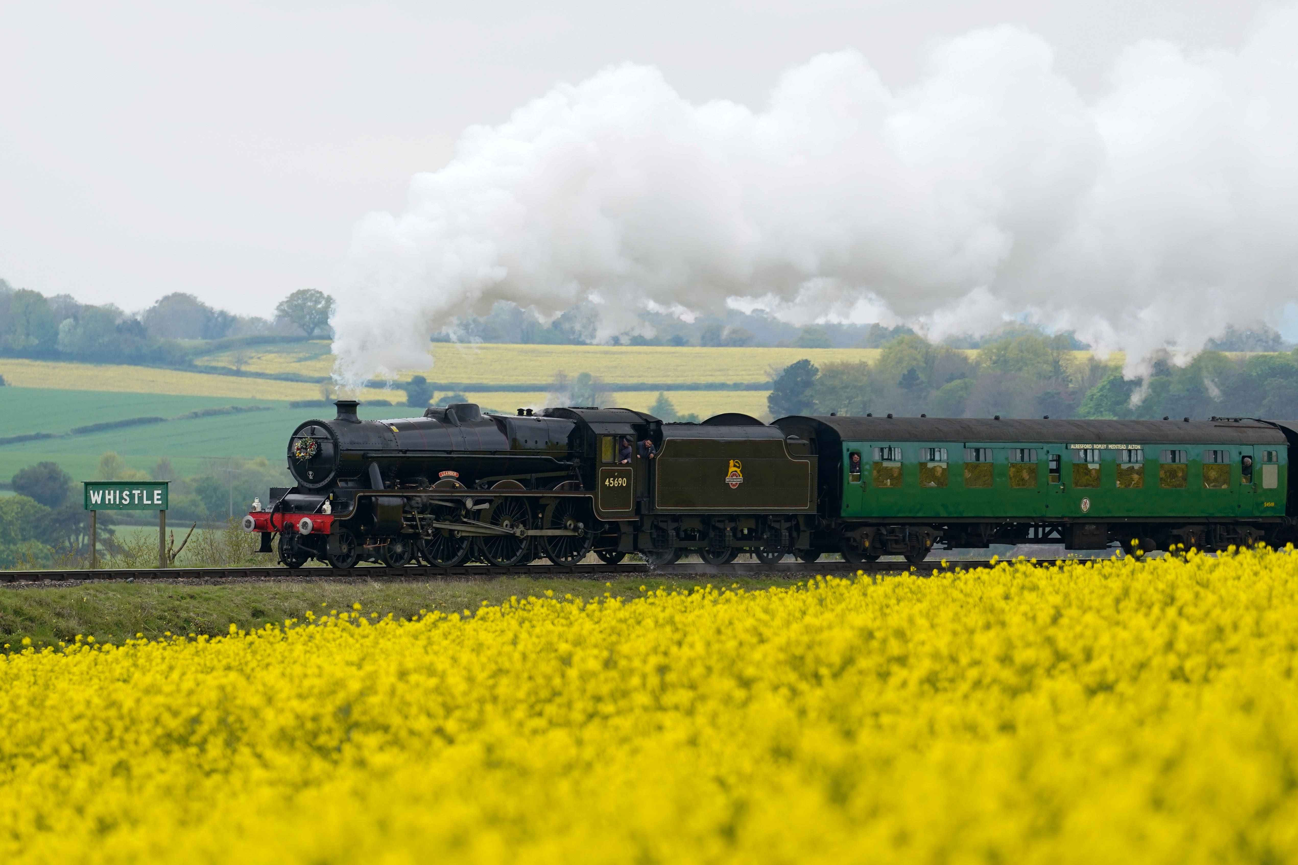 A steam locomotive on the Mid Hants Railway (Andrew Matthews/PA)