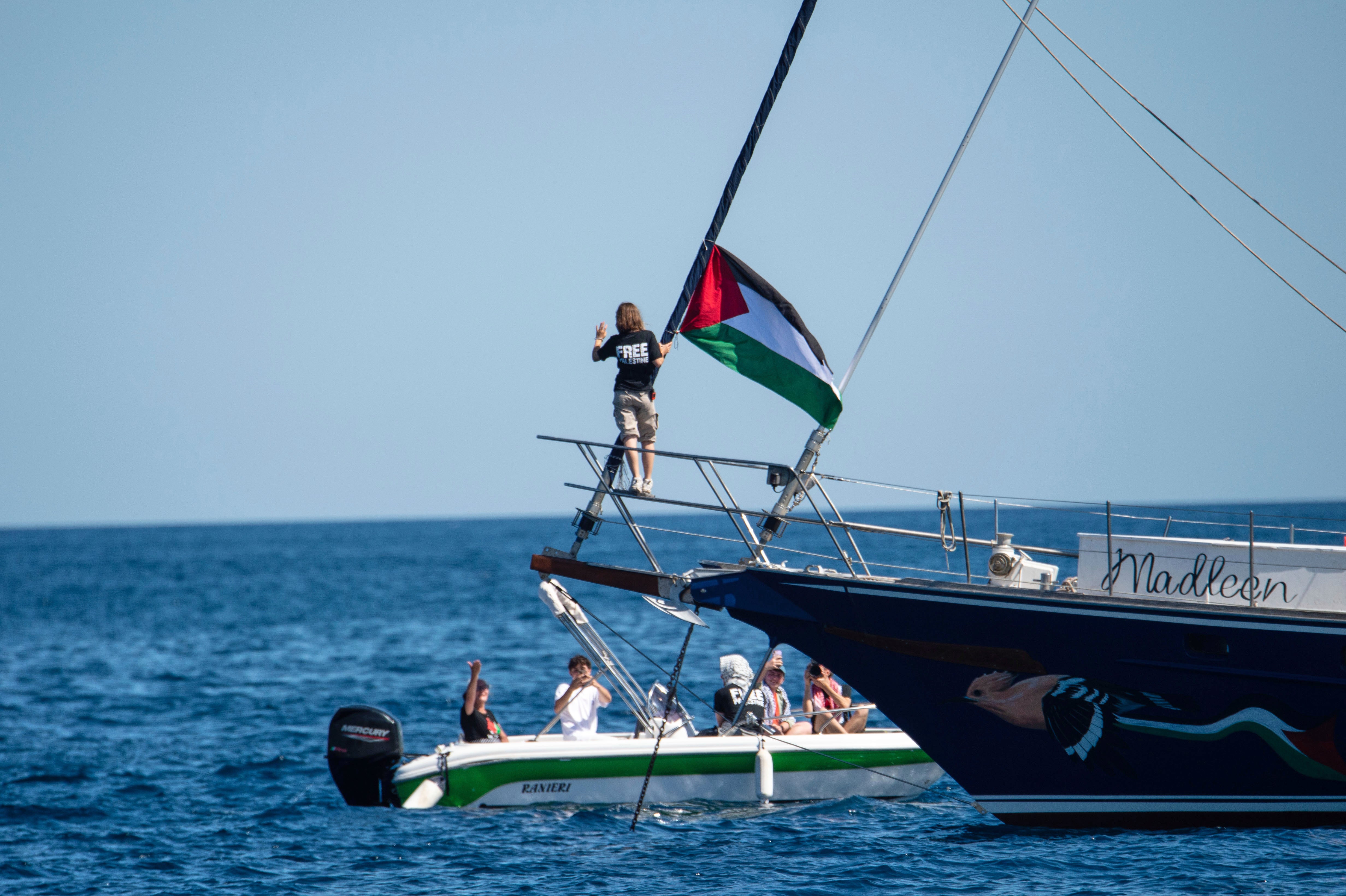 GAZA-BARCO-MIGRANTES RESCATADOS