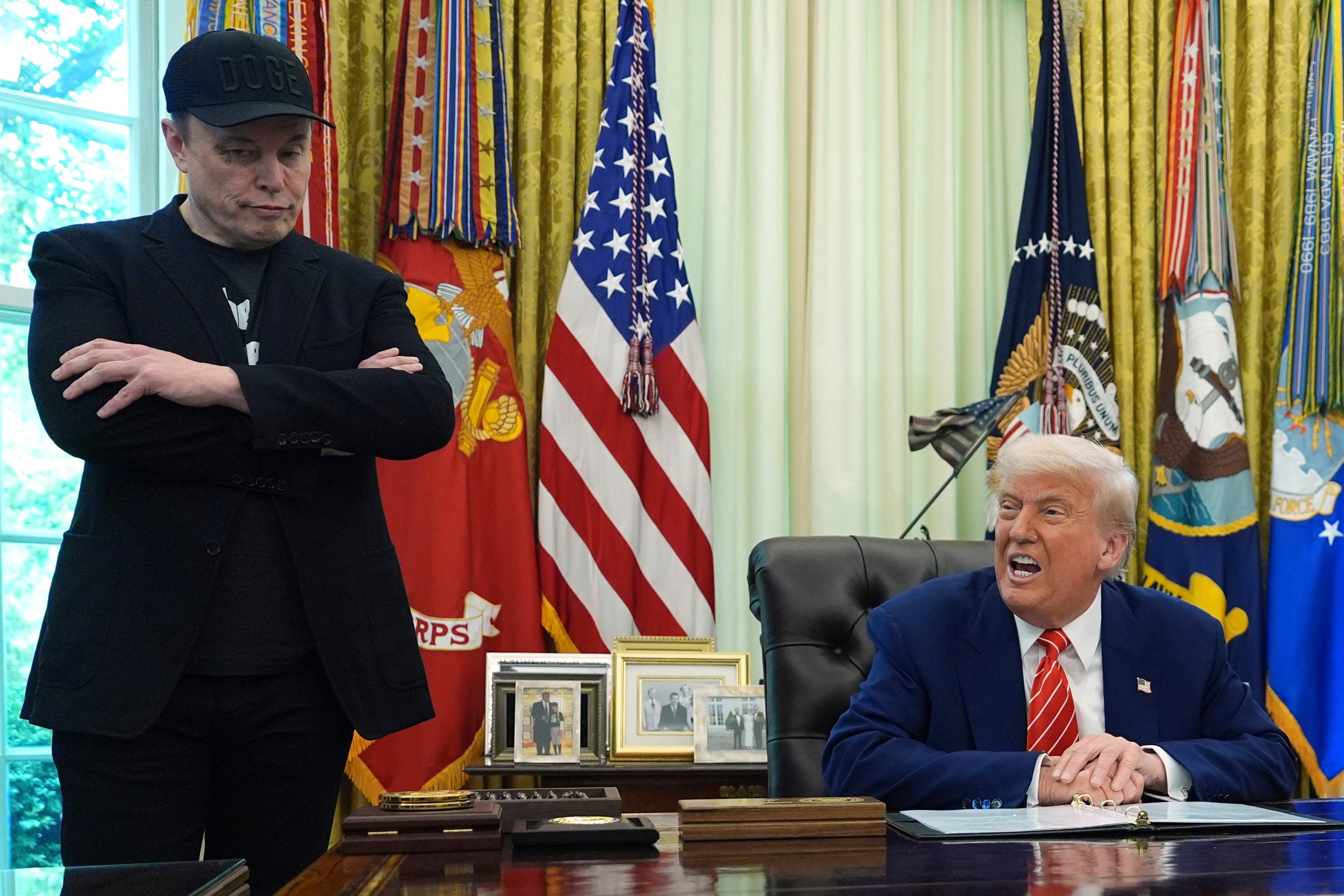 Musk and Trump during a news conference in the Oval Office last week