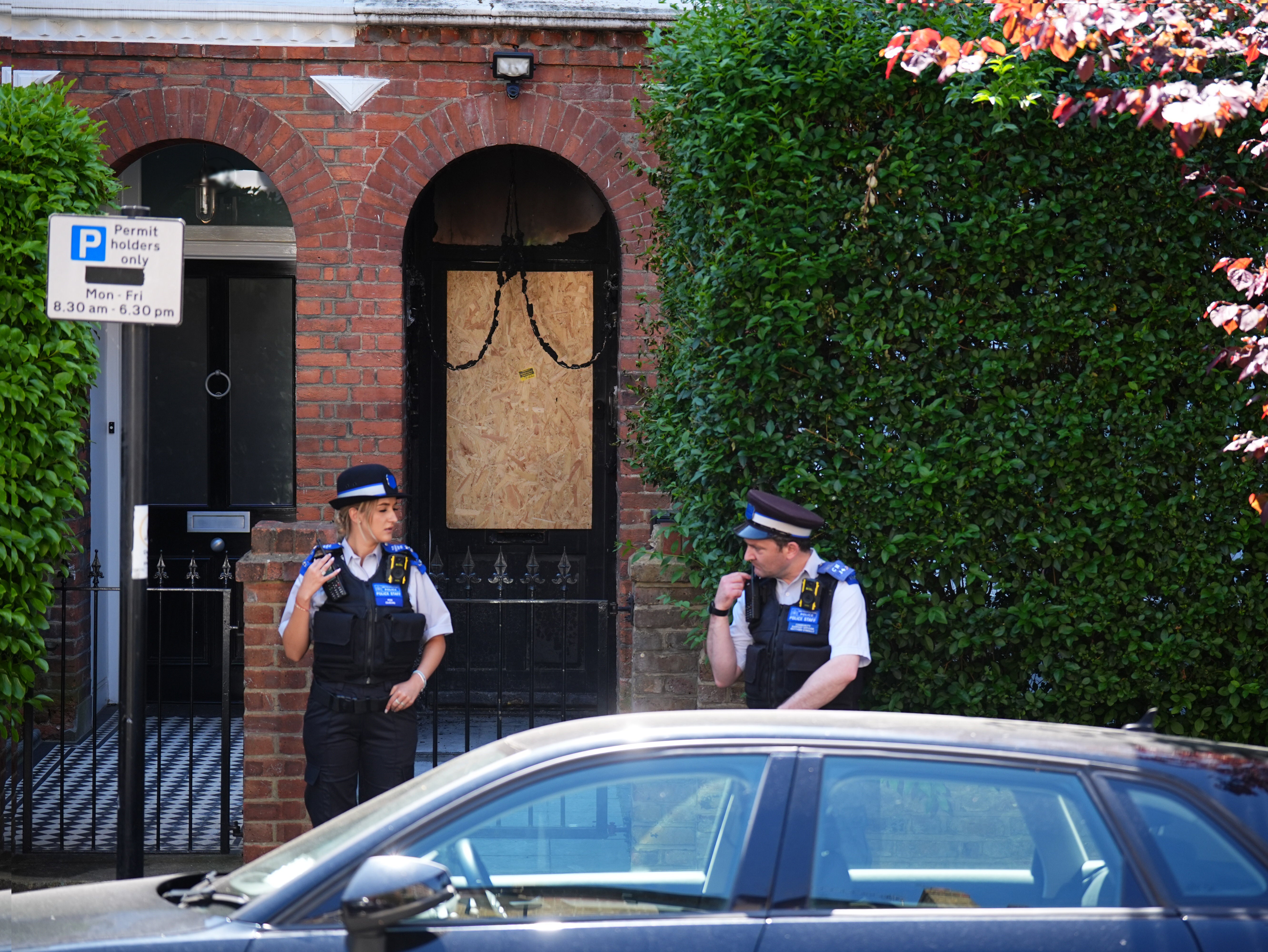 A entrada da casa de Sir Keir Starmer em Kentish Town (James Manning/PA)