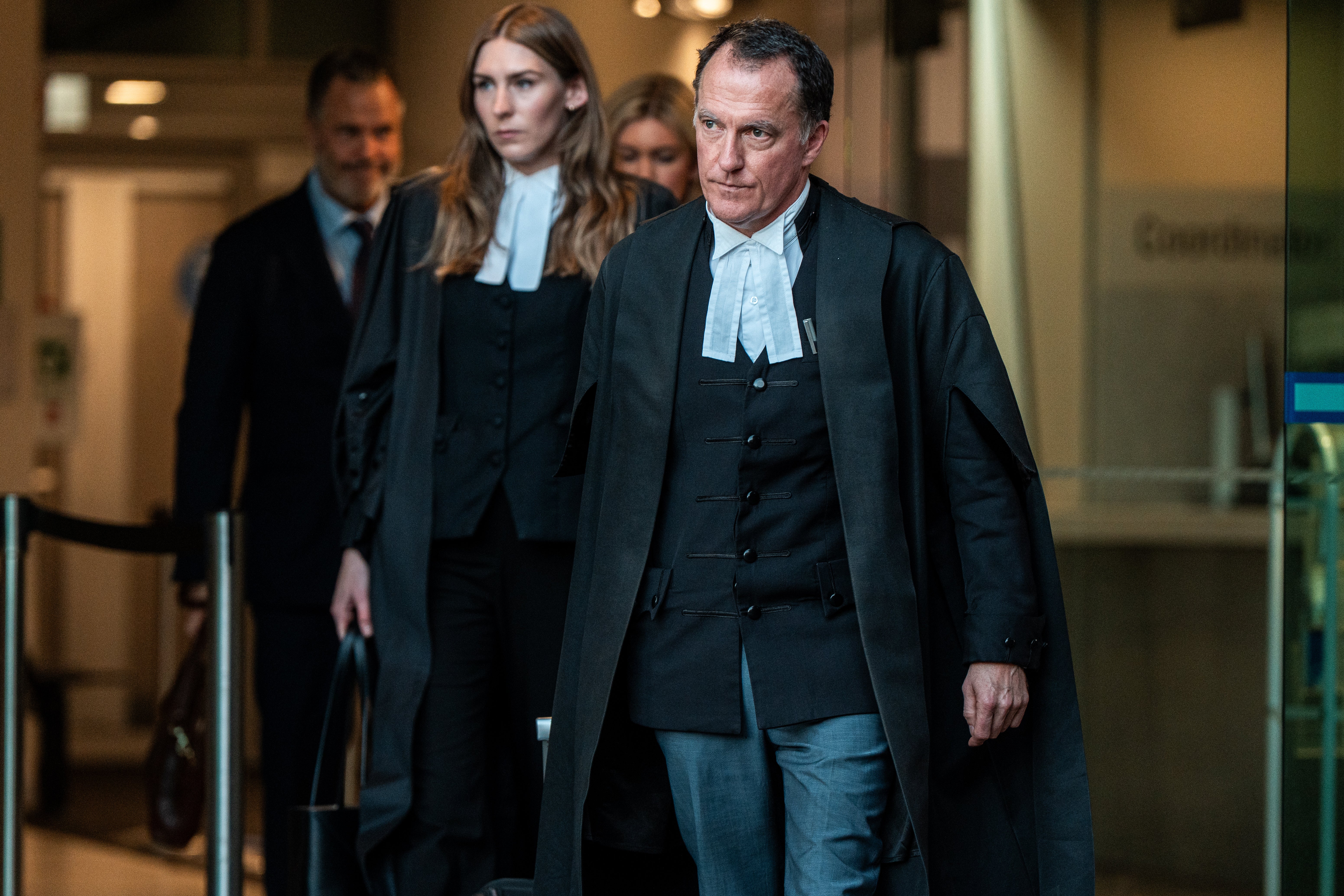 Erin Patterson's Barrister Colin Mandy SC departs Latrobe Valley Law courts on 3 June 2025 in Morwell, Australia