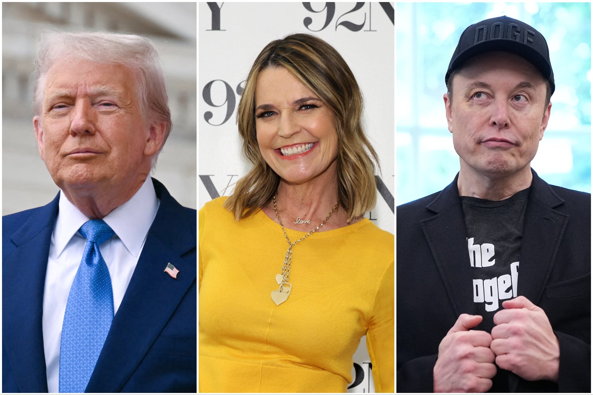 Savannah Guthrie (center) ridiculed Donald Trump and Elon Musk's online feud