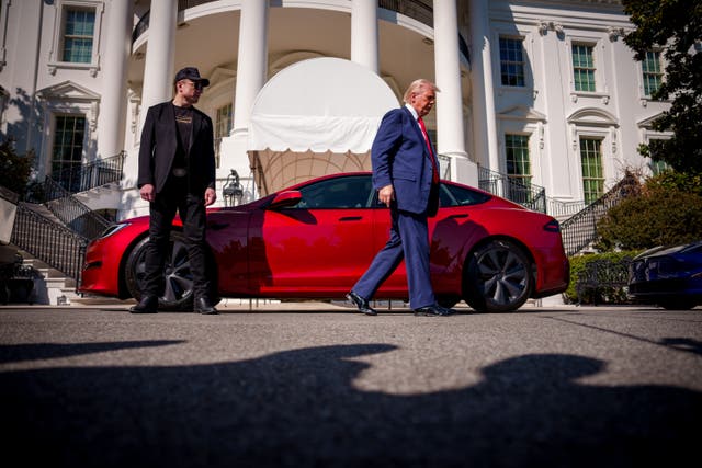 <p>President Donald Trump is considering selling or giving away the red Tesla he bought from Elon Musk amid their ongoing feud, according to reports. The president purchased the car in March in a show of solidarity for the billionaire. </p>