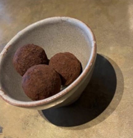 The truffles served to Rosina Malik at fine dining restaurant Chapter One in Farnborough Common, Kent