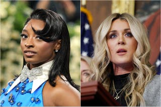 Riley Gaines revels in ‘phenom’ Simone Biles deactivating X account