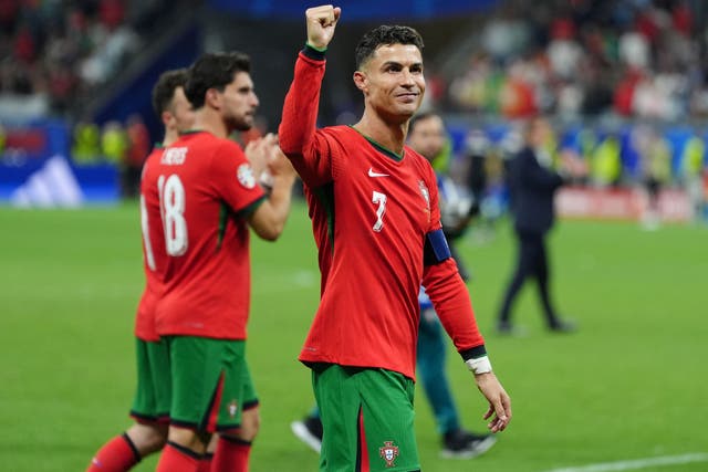 Cristiano Ronaldo scored the winner in a 2-1 victory against Germany on Wednesday to book Portugal’s spot in the Nations League final (Bradley Collyer/PA)
