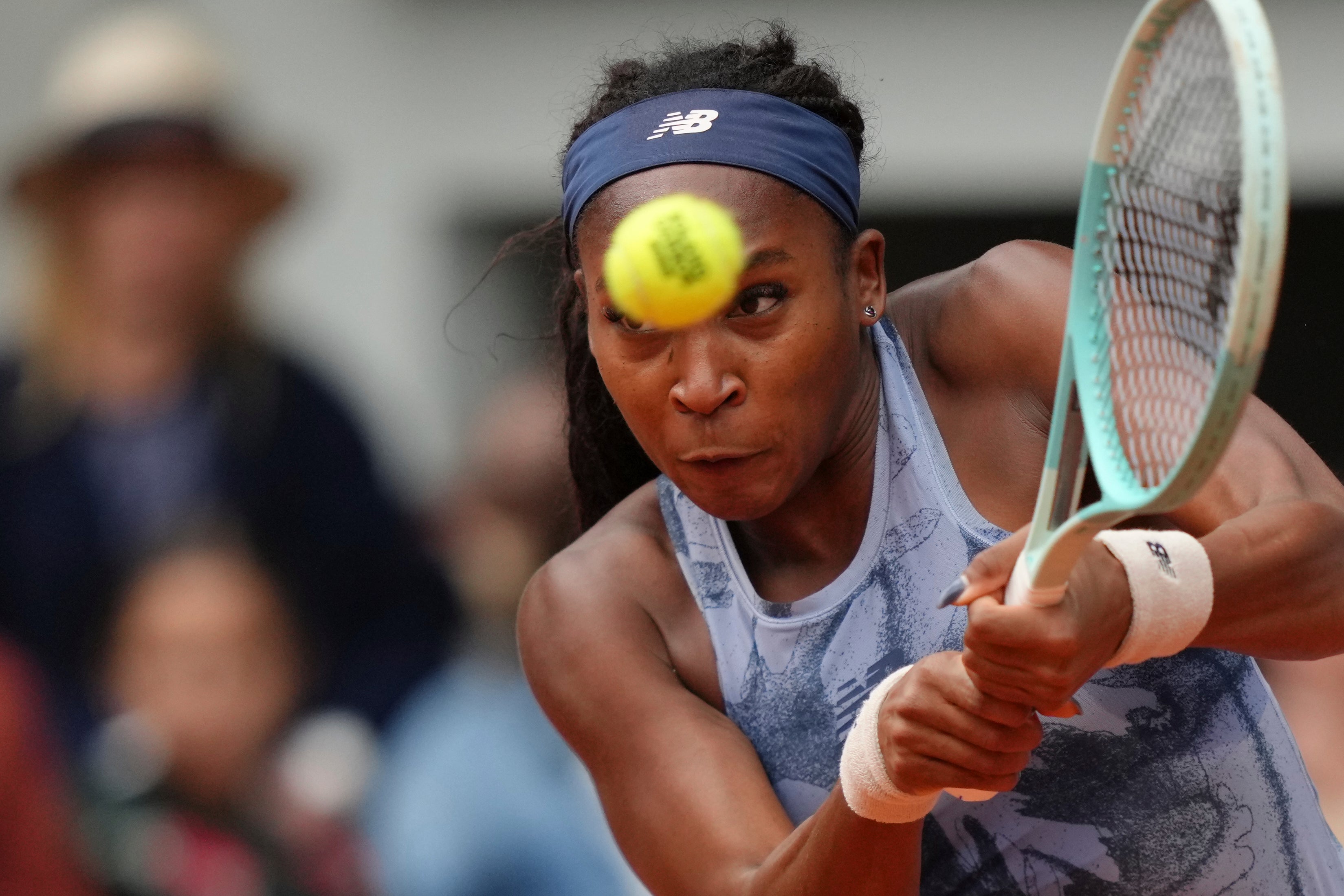 <p>Coco Gauff at the French Open</p>