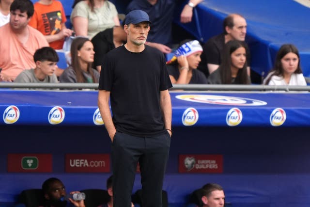 <p>England manager Thomas Tuchel was not impressed by the display against Andorra</p>