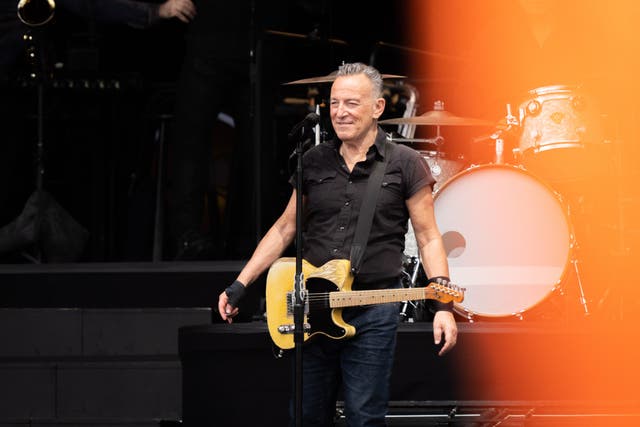 Bruce Springsteen is in the UK as part of his Land of Hope and Dreams Tour (James Manning/PA)