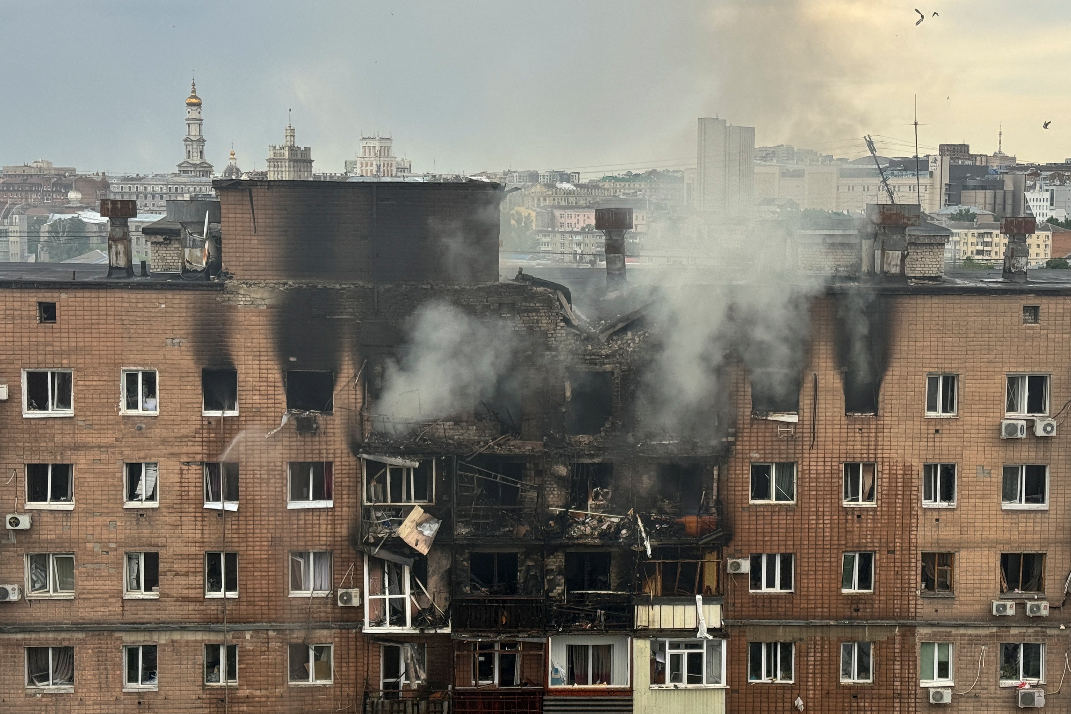 Rescue workers are looking for those injured and trapped under rubble