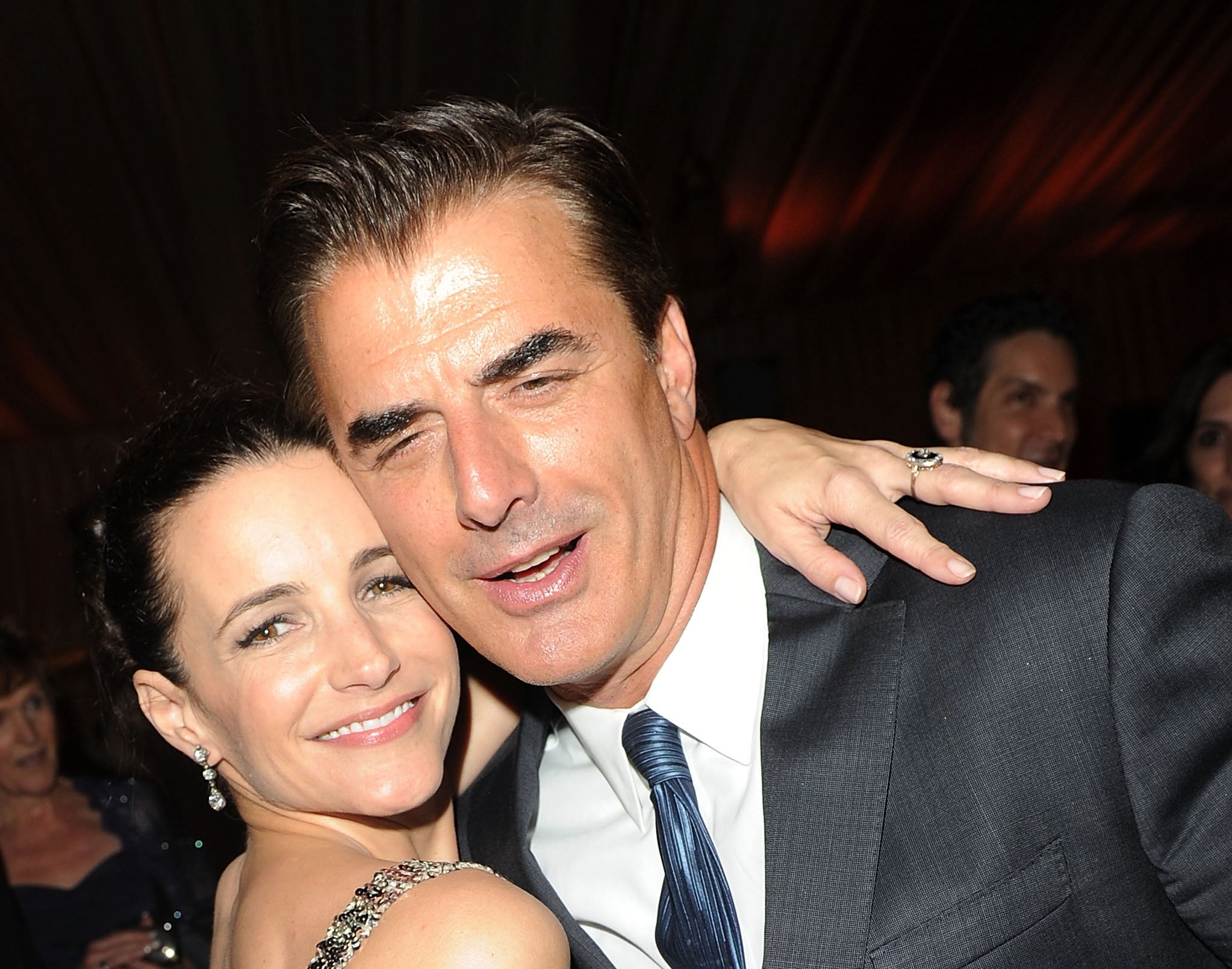 Kristin Davis and Chris Noth (pictured in 2010) long faced dating rumors