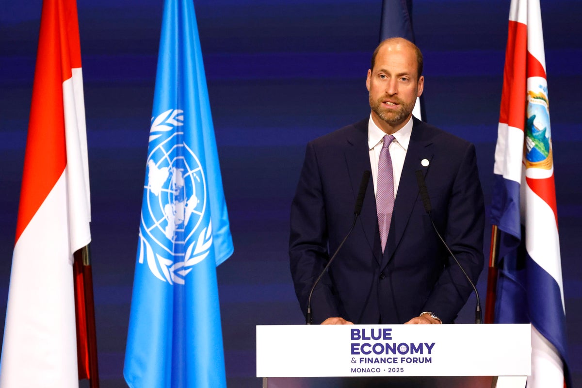 Prince William calls for urgent action to save world’s oceans ‘diminishing before our eyes’