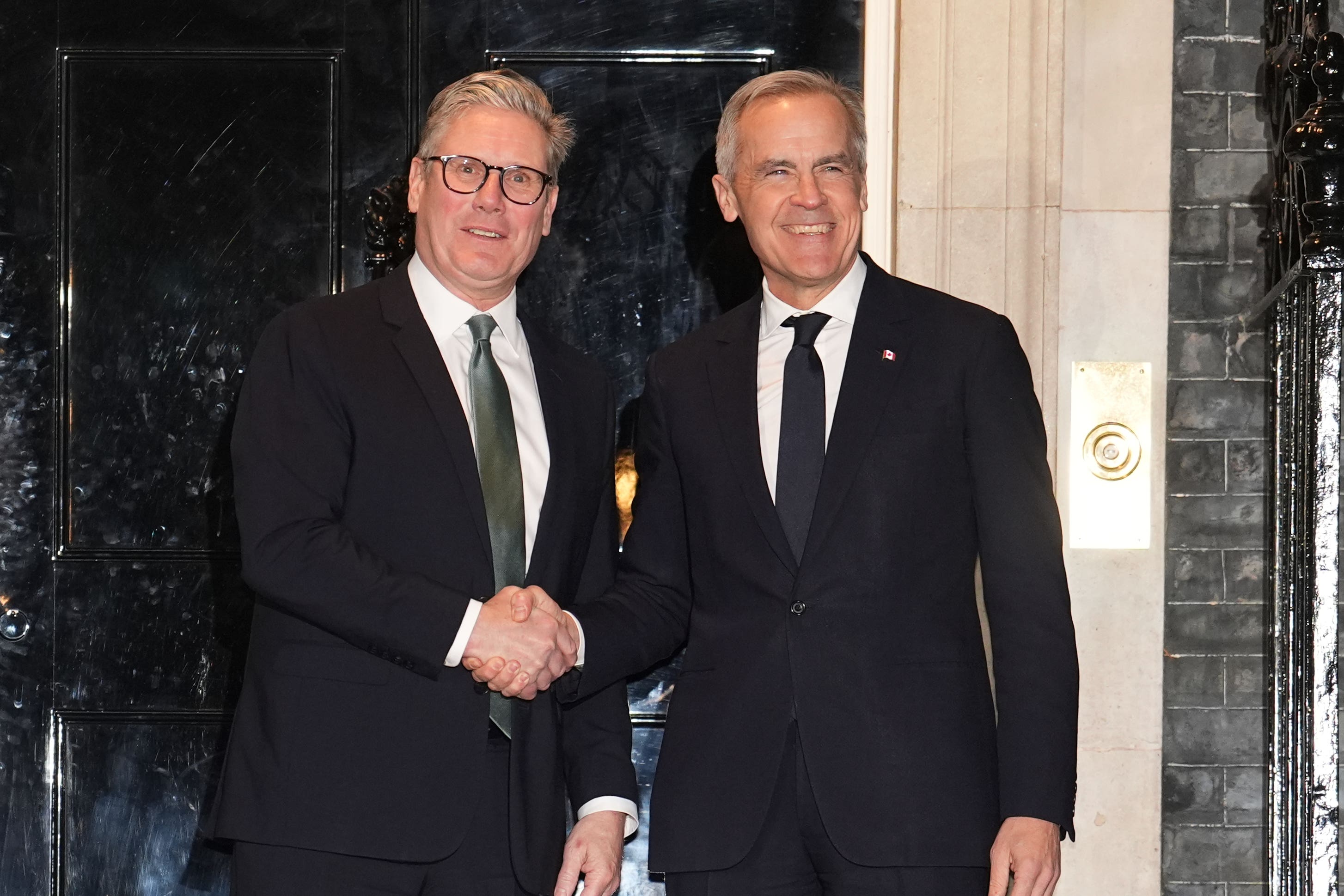 Sir Keir Star welcomed Canadian Prime Minister Mark Carney 10 Downing Street
