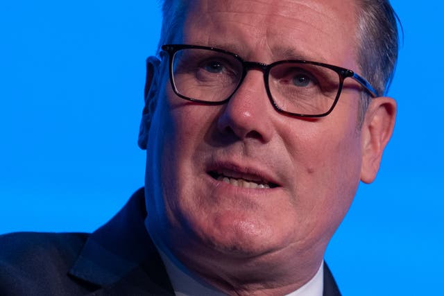 Prime Minister Sir Keir Starmer speaking at the London Tech Week conference at London’s Olympia (Carl Court/PA)
