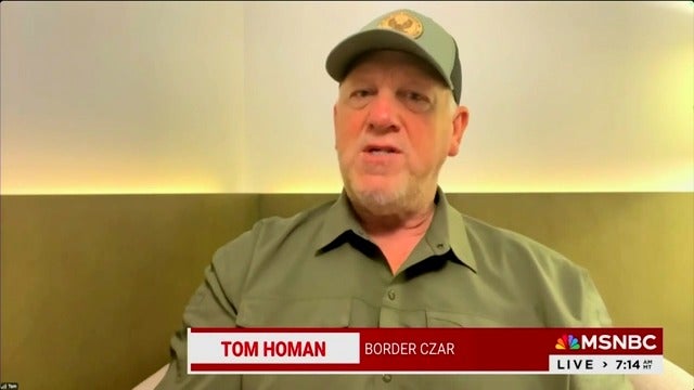 <p>Border czar Tom Homan complains that an NBC reporter took him "out of context" when he threatened to arrest Gavin Newsom and Jaren Bass if they "crossed the line" amid the Los Angeles protests over the Trump administration's deportations. </p>