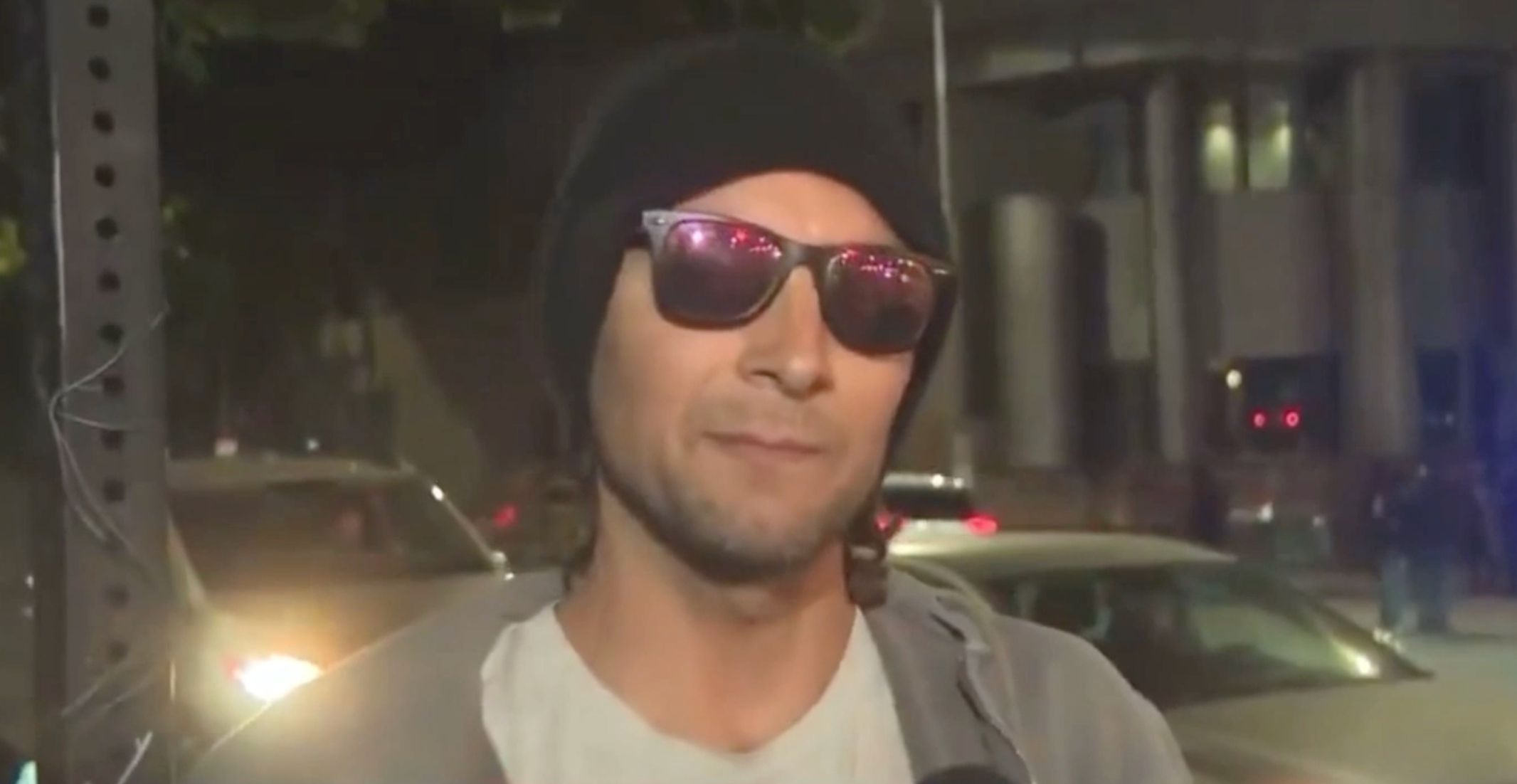 <p>Protestor interview goes viral</p>