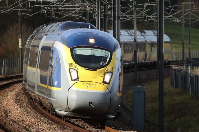 <p>A Eurostar train</p>