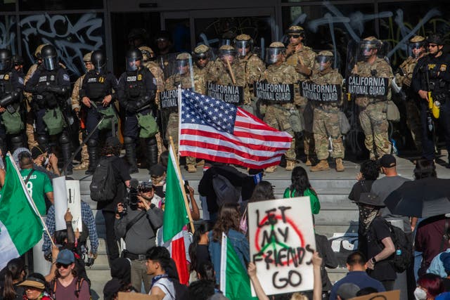 <p>Americans are deeply divided over the protests in Los Angeles and how they are being handled, according to a new poll. Only a third are in support of the protests.</p>