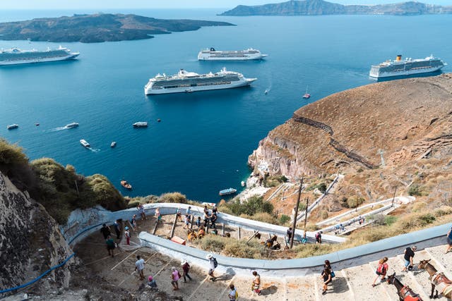 <p>Villages in Santorini were rattled by high seismic activity in February </p>