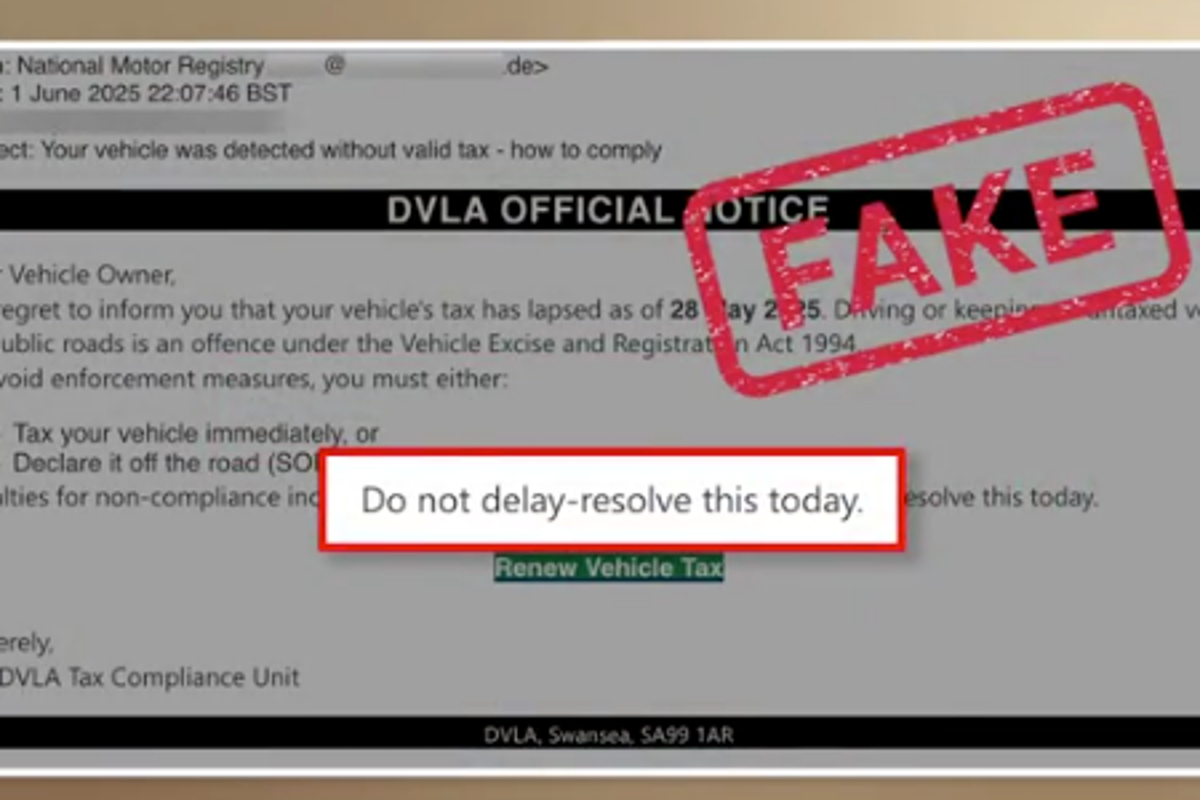 Expert shares key red flags to look for in fake DVLA emails