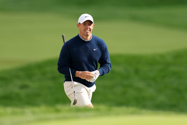 <p>Rory McIlroy at Oakmont Country Club</p>