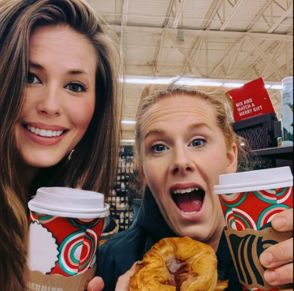 Anderson (left) and her friend, Amber Sklar, live and raise their children together.