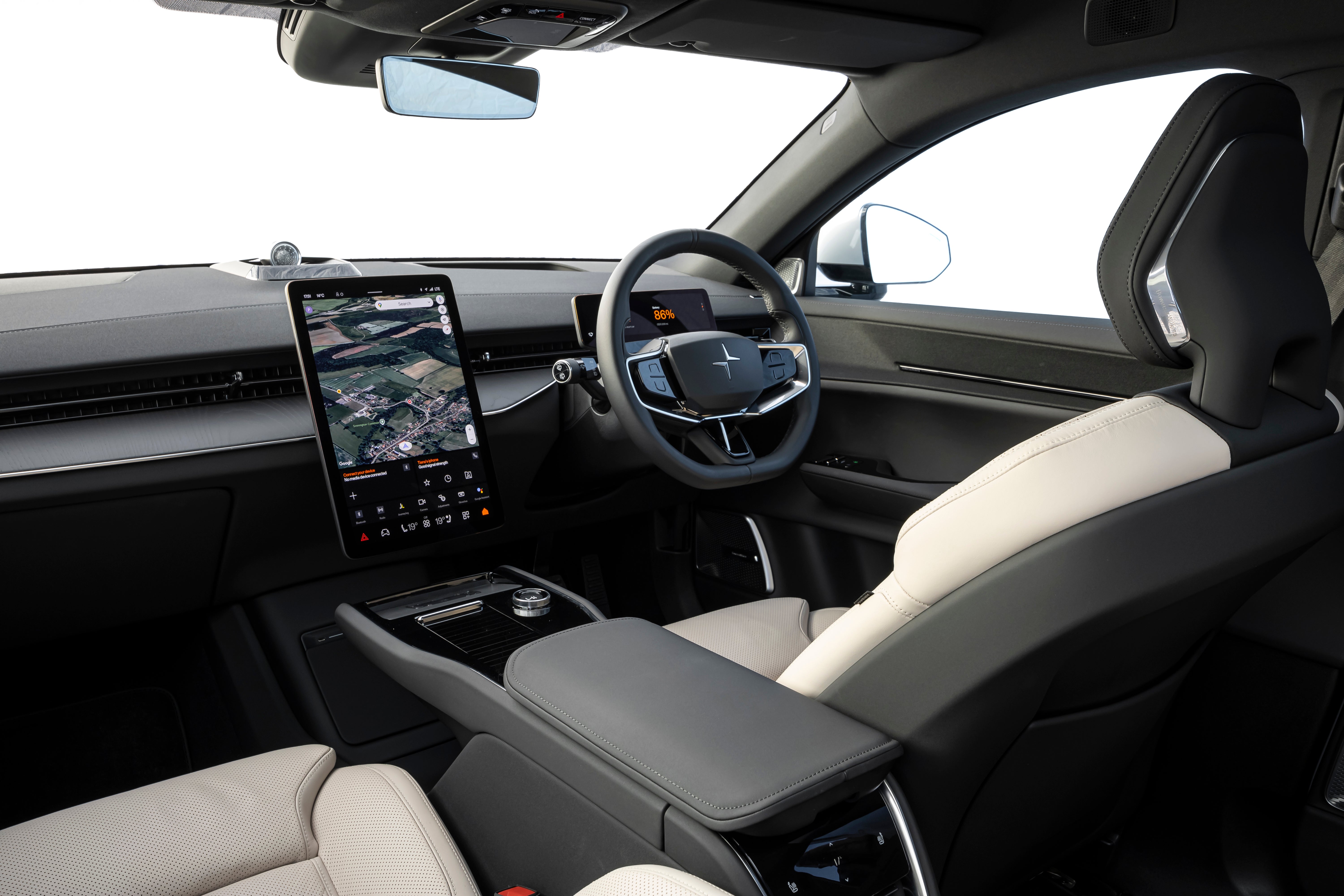 The Polestar 3’s interior is high quality and minimalist