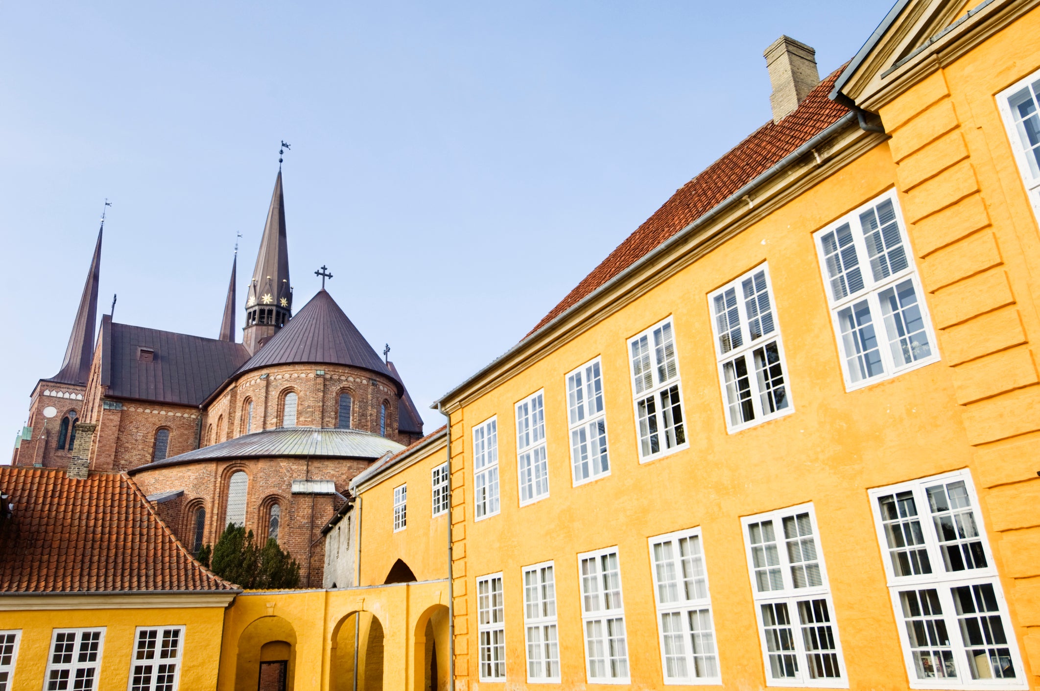 Cathedral Roskilde was the first Gothic Cathedral of Scandinavia and is the official Royal Destress Church of the Danish Monarch