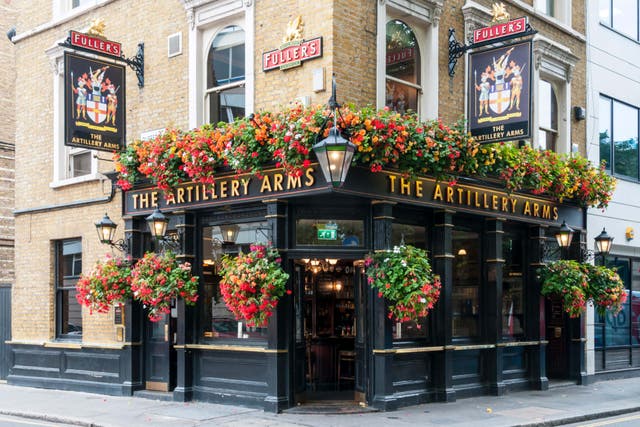 The Artillery Arms, a Fuller’s pub in Bunhill Row, London (Alamy/PA)