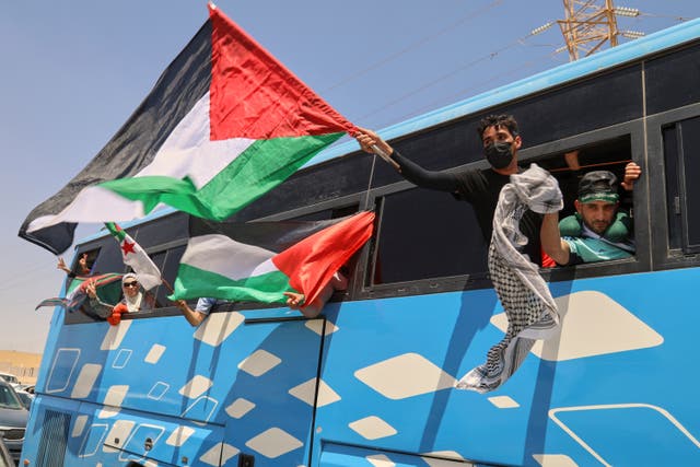 APTOPIX Libya March Gaza