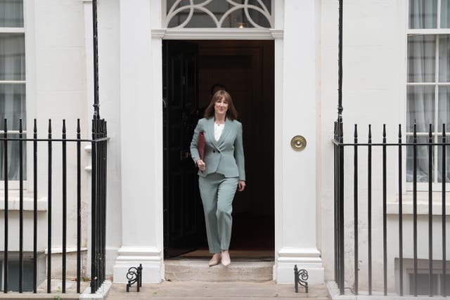 Chancellor Rachel Reeves leaves 11 Downing Street, London, ahead of delivering her spending review in the House of Commons (Stefan Rousseau/PA)