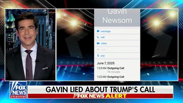 <p>Fox News host Jesse Watters presented a misleadingly edited clip of Donald Trump's comments in the Oval Office to claim that Gavin Newsom ‘lied’ about when Trump called him. </p>