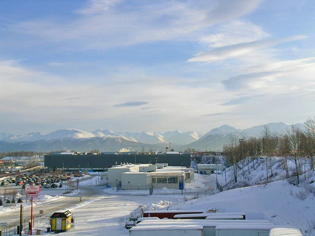 <p>The Anchorage Correctional Complex, where some of the 42 men flown to Alaska after being arrested by ICE are being held</p>