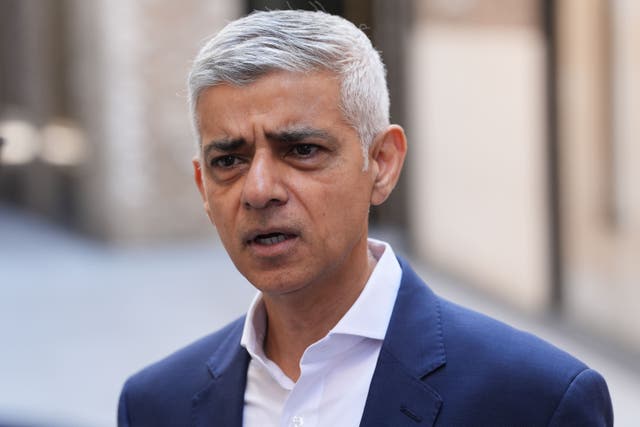 Sir Sadiq Khan has described the Government’s failure to fund new transport projects in London as ‘disappointing’ (Lucy North/PA)