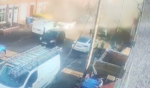 Watch: Moment suspected gas explosion rips through Derbyshire house