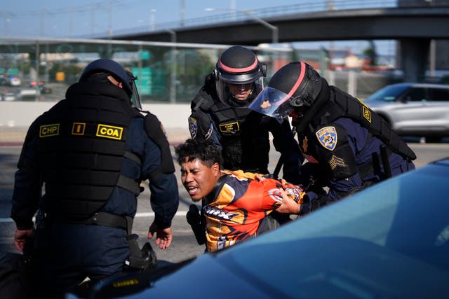 APTOPIX Immigration Raids Los Angeles