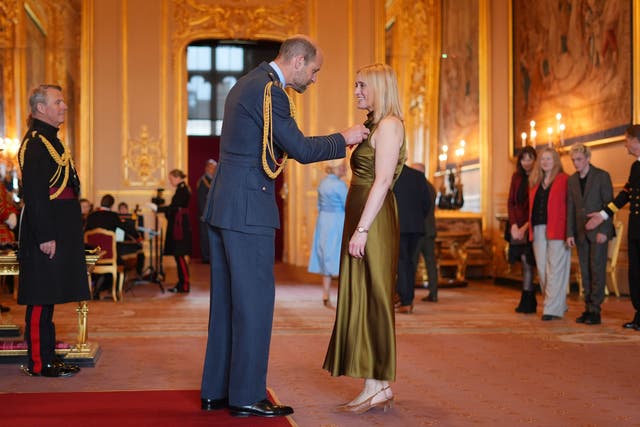 Anne-Marie Duff said it felt ‘extraordinary’ to have been made an Officer of the Order of the British Empire (Yui Mok/PA)