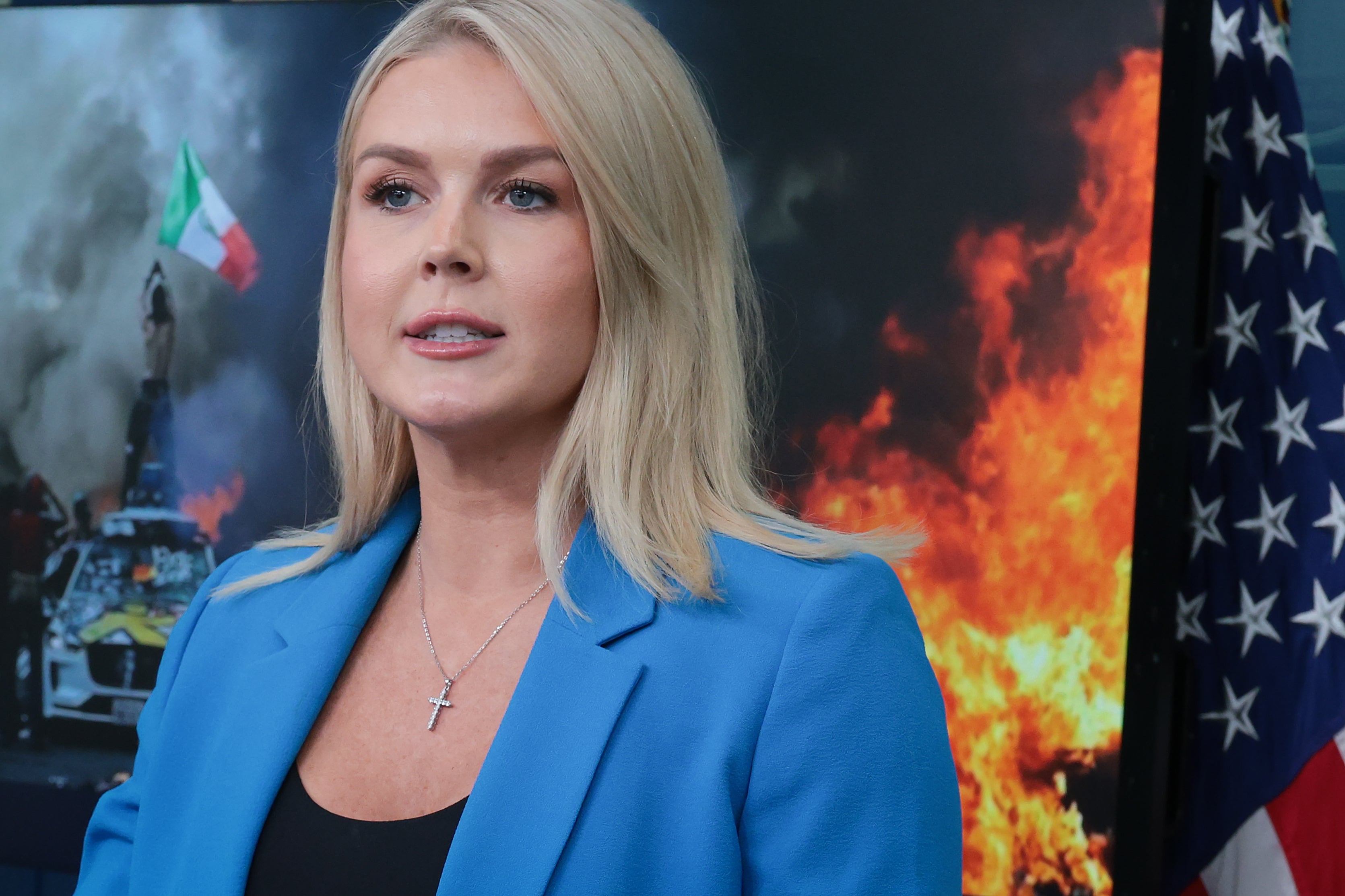 Press Secretary Karoline Leavitt on Wednesday took to the White House briefing room for the first time since the unrest in California broke out and things got heated when reporters pressed her on military call-up.