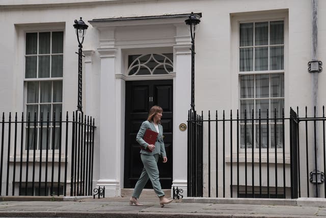 Rachel Reeves leaves 11 Downing Street ahead of delivering her spending review (Stefan Rousseau/PA)