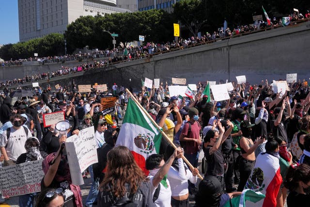 <p>Protests that erupted in Los Angeles over President Donald Trump’s Immigration and Customs Enforcement raids have continued to spread to other major cities</p>