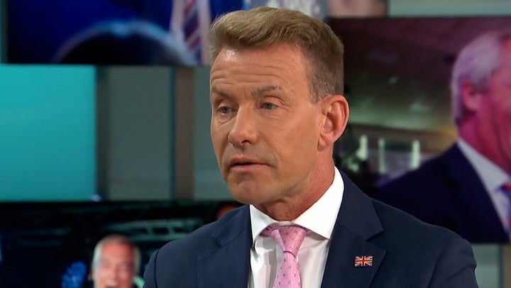 <p>Awkward moment new Reform UK chair David Bull is shown his tweet calling Nigel Farage an idiot.</p>